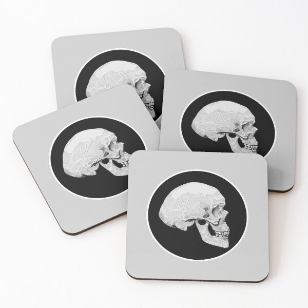 Item preview, Skull, Black and White designed and sold by MaxToonArt.