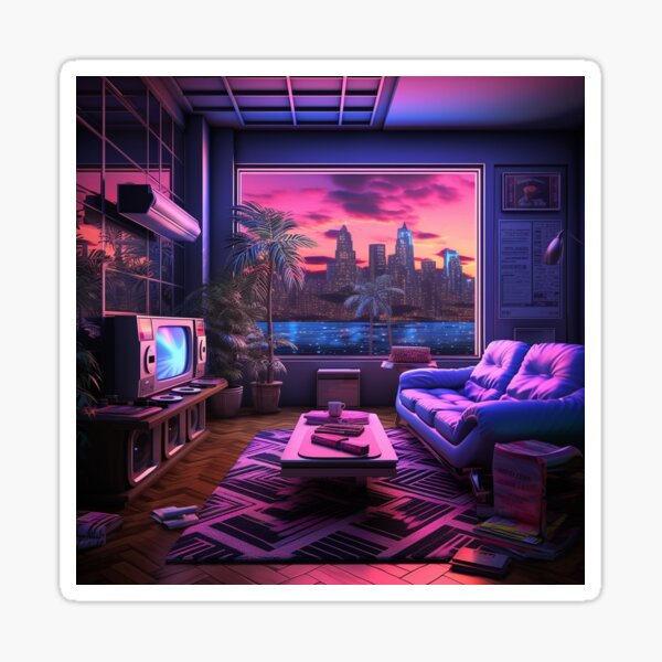Retrowave Lounge Sticker