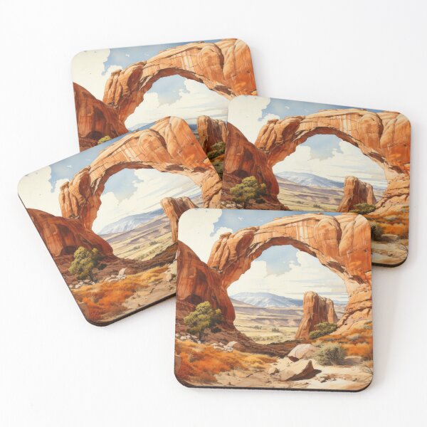 Item preview, Utah Nature watercolor, vintage, grunge style designed and sold by Kaurisdigital.