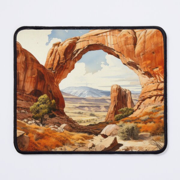 Item preview, Utah Nature watercolor, vintage, grunge style designed and sold by KaurisDigital.