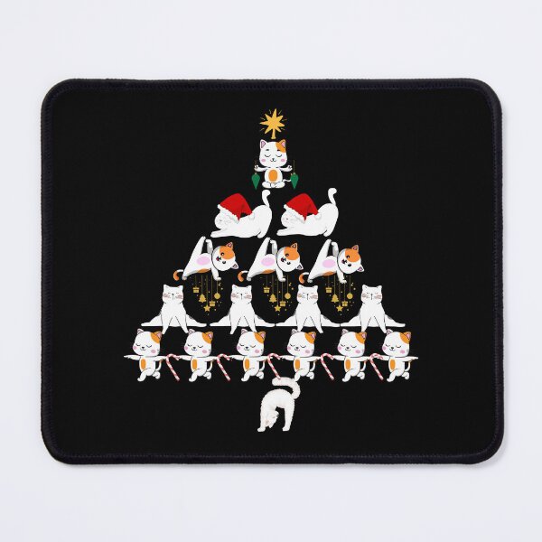 Item preview, Cat Yoga Poses Christmas Tree designed and sold by knittybynatured.