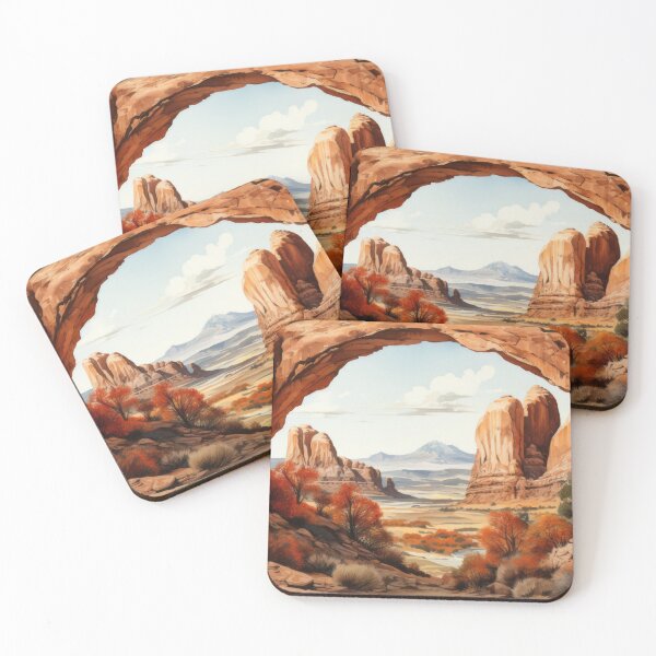 Artikelvorschau, Arches, Utah Naturaquarell, Vintage, Grunge-Stil entworfen und verkauft von KaurisDigital.