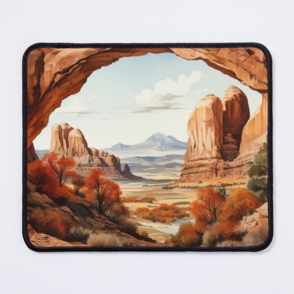 Item preview, Arches, Utah Nature watercolor, vintage, grunge style designed and sold by Kaurisdigital.