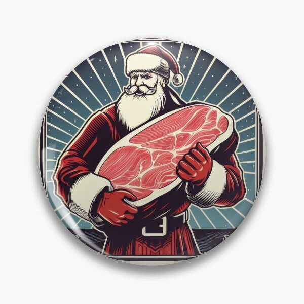 Item preview, Santa's Secret Cravings: The Meat-Loving Santa designed and sold by HeadTurningArt.