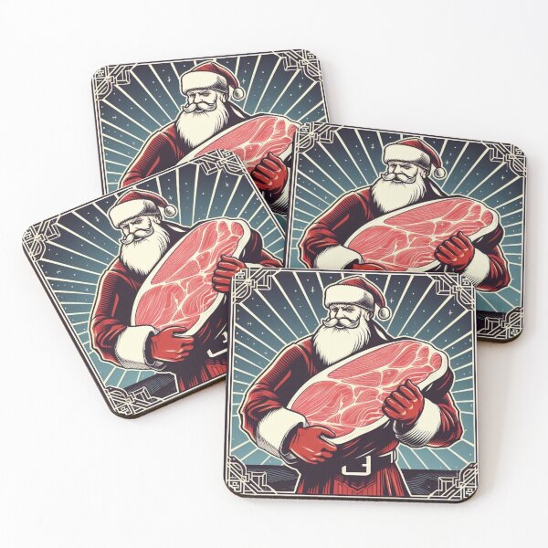 Item preview, Santa's Secret Cravings: The Meat-Loving Santa designed and sold by HeadTurningArt.