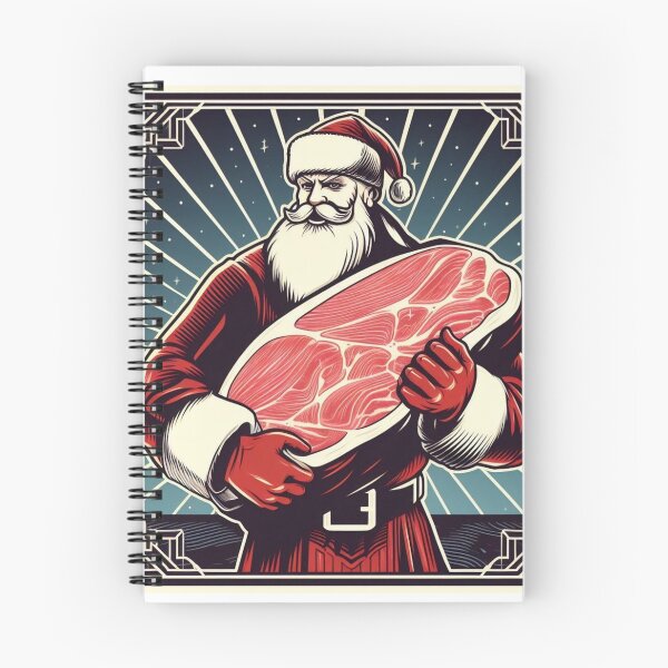Item preview, Santa's Secret Cravings: The Meat-Loving Santa designed and sold by HeadTurningArt.