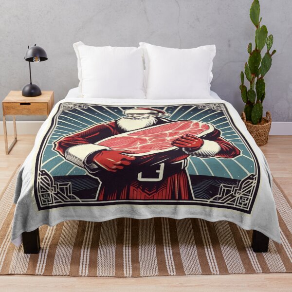 Item preview, Santa's Secret Cravings: The Meat-Loving Santa designed and sold by HeadTurningArt.