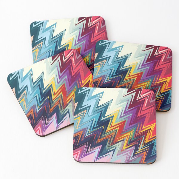 Item preview, Rainbow Colors Zig Zag Abstract Art designed and sold by ObsidianDaz.