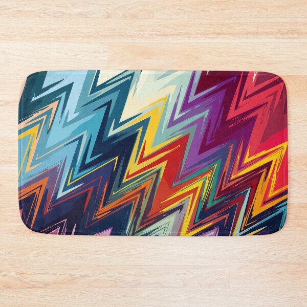 Item preview, Rainbow Colors Zig Zag Abstract Art designed and sold by ObsidianDaz.