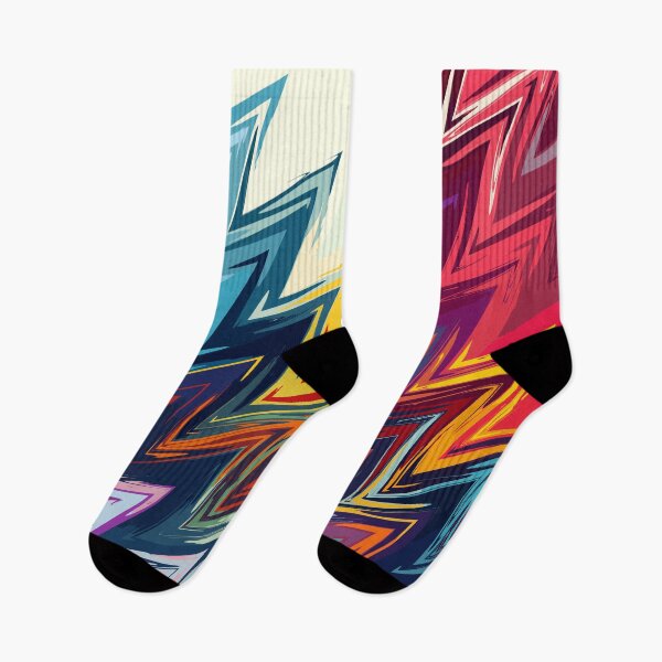 Item preview, Rainbow Colors Zig Zag Abstract Art designed and sold by ObsidianDaz.