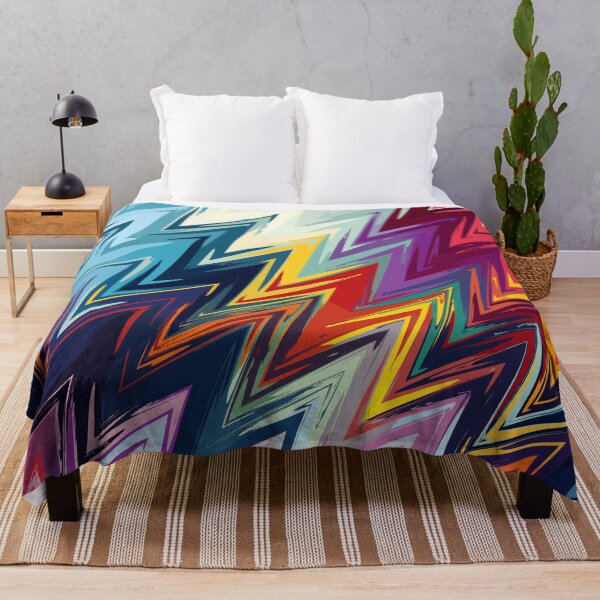 Item preview, Rainbow Colors Zig Zag Abstract Art designed and sold by ObsidianDaz.