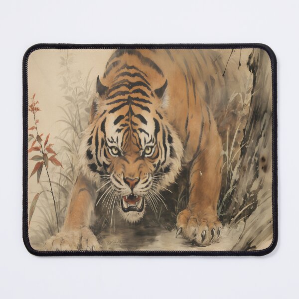 Item preview, Tiger Vintage Oriental art designed and sold by LynZorHome.