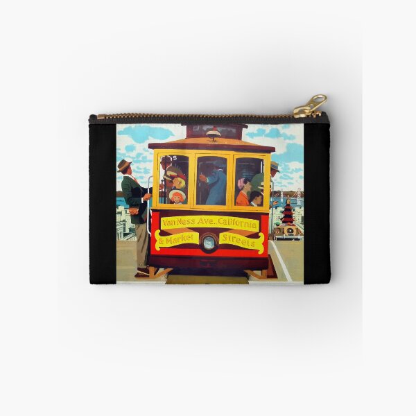 Item preview, San Francisco Cable Car Vintage Travel Poster designed and sold by Kirkhamdesigns.