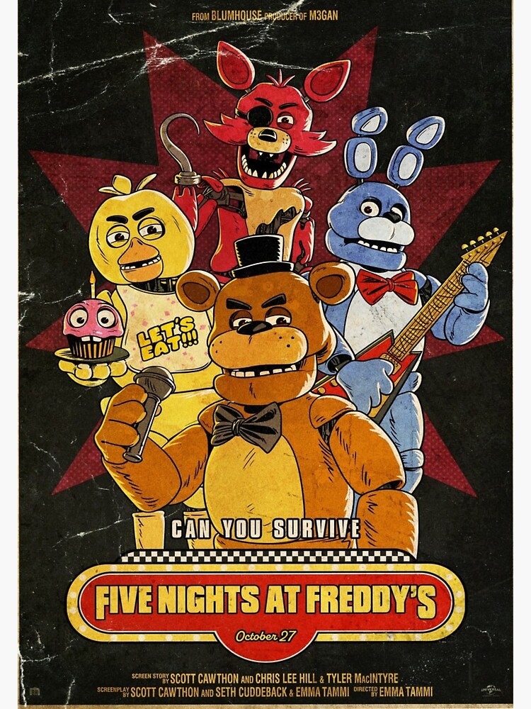 FIVE NIGHTS AT FREDDY'S - 11x17 Original Promo Movie Poster MINT 2023  Horror