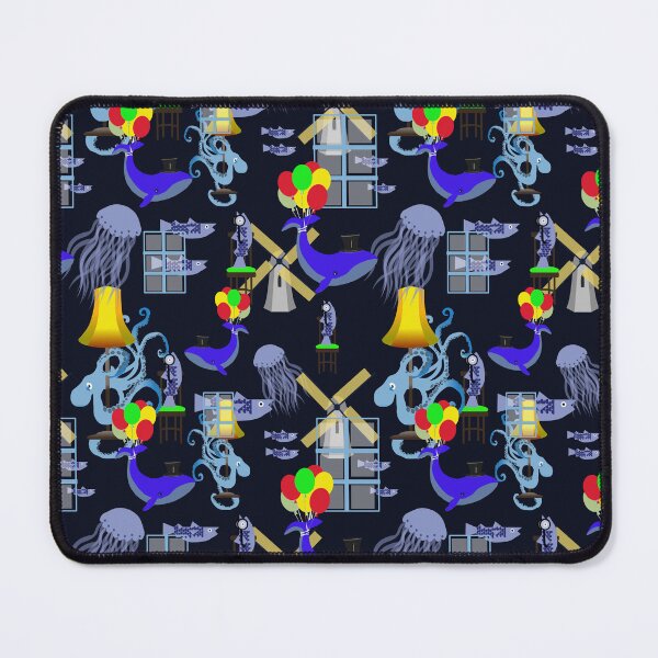 Item preview, Whales and Windmills, a fun surrealist design designed and sold by krisevansart.