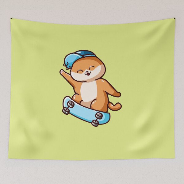 Item preview, Skateboarding Cat meao designed and sold by sanna-black.