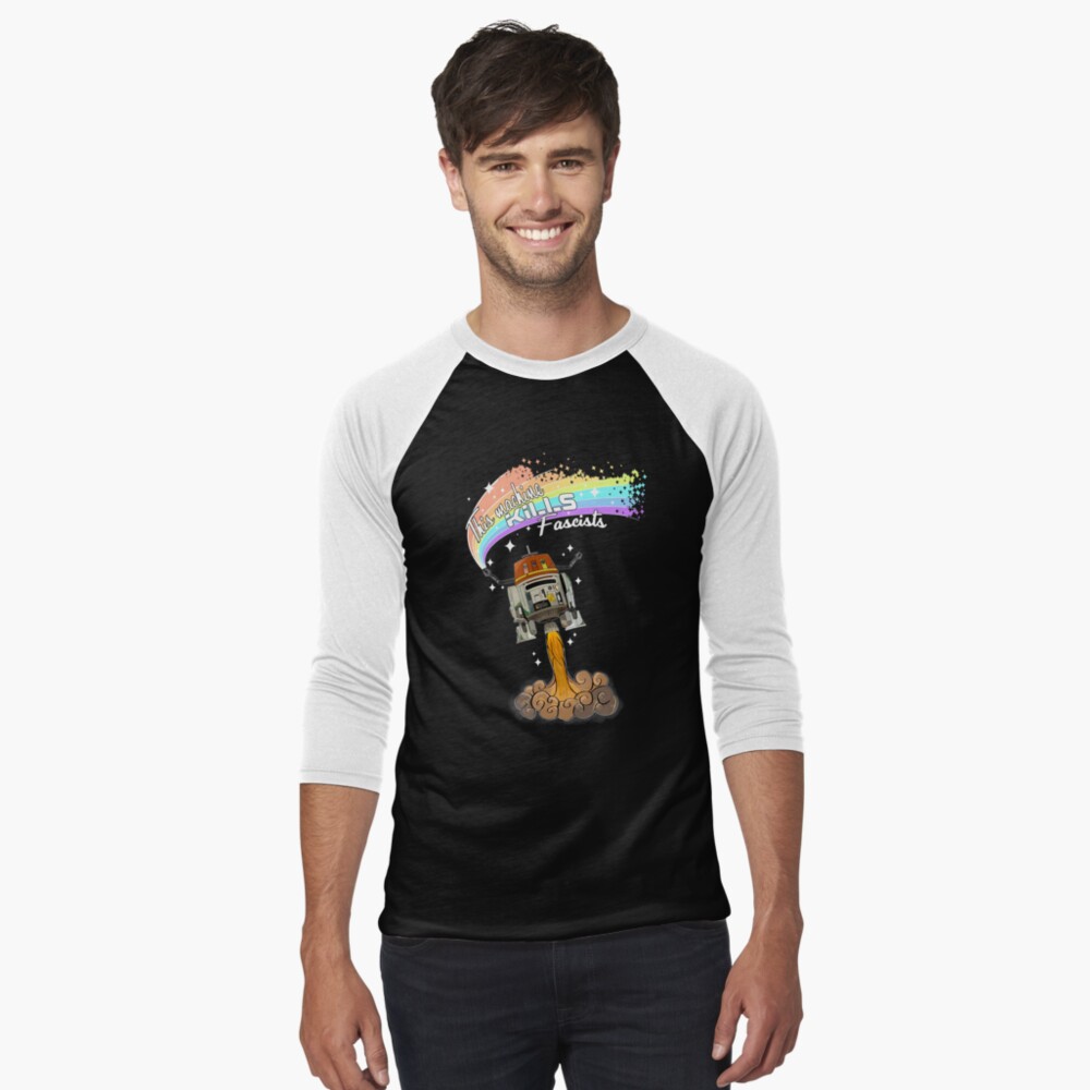 Vista previa del artículo con la obra «Camiseta ¾ estilo béisbol», diseñado y vendido por GeekandArtsy.