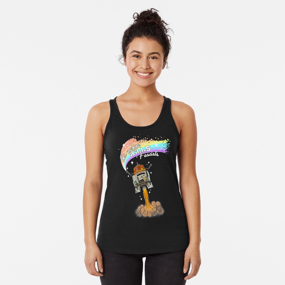 Vista previa del artículo con la obra «Camiseta con espalda nadadora», diseñado y vendido por GeekandArtsy.