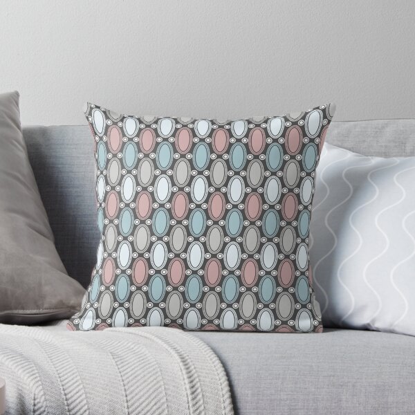 RC010 Simple Ovals Throw Pillow