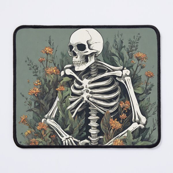 Artikelvorschau, Zeichnung eines von der Vegetation verzehrten Skeletts entworfen und verkauft von Stiix.