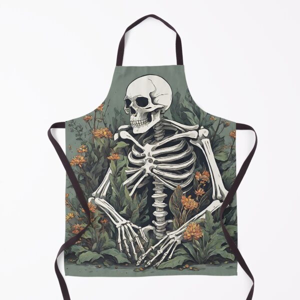Artikelvorschau, Zeichnung eines von der Vegetation verzehrten Skeletts entworfen und verkauft von Stiix.