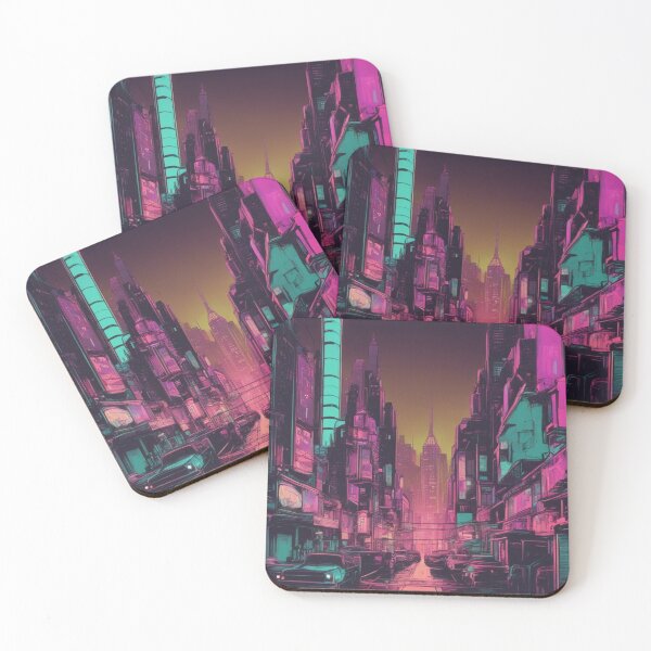 Item preview,  Futuristic Neon City  designed and sold by SimplyOskarArt.