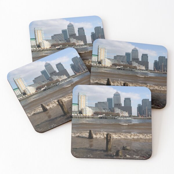 Item preview, Canary Wharf from the Thames beach at Rotherhithe designed and sold by JohnGaffen.