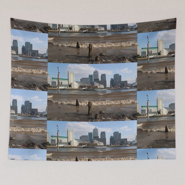 Item preview, Canary Wharf from the Thames beach at Rotherhithe designed and sold by JohnGaffen.