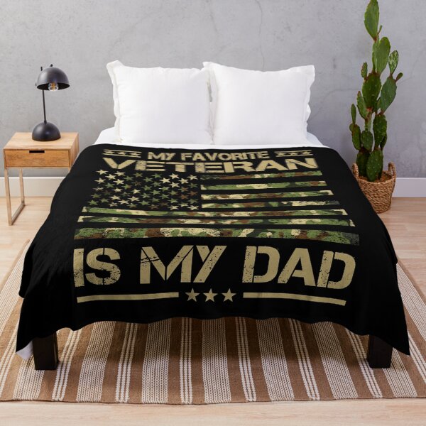 Item preview, My Favorite Veteran Is My Dad Patriotic Christian Saying American Camo Flag designed and sold by Bad Kitty Designz.