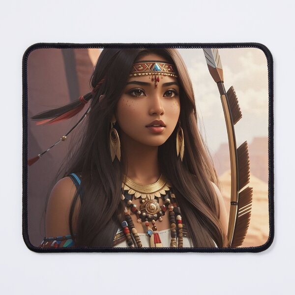 Item preview, Native American Beautiful Warrior Girl Amazing Hunter | Beautiful girl from indigenous places designed and sold by Badowolf.