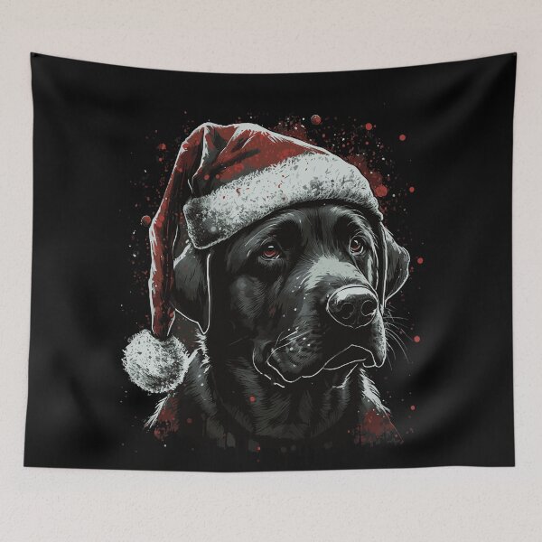 Item preview, Labrador with Santa Claus hat designed and sold by drizzd.