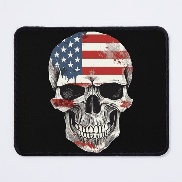 Item preview, Patriotic Skull with American Flag designed and sold by Anastasiia Yurevych.