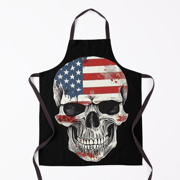 Item preview, Patriotic Skull with American Flag designed and sold by Anastasiia Yurevych.
