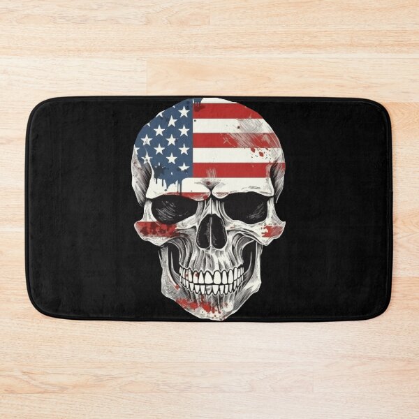 Item preview, Patriotic Skull with American Flag designed and sold by Anastasiia Yurevych.