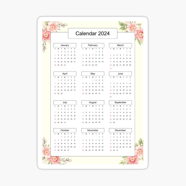 Cute Anime girl Wall Calendar 2024 Sticker for Sale by Sneh Universe