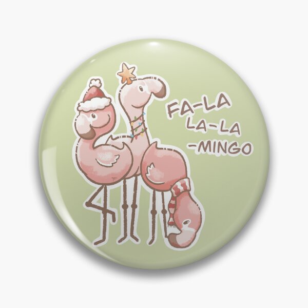 Item preview, Christmas Flamingos, Fa-la-la-la-mingo designed and sold by BeeAndClover.