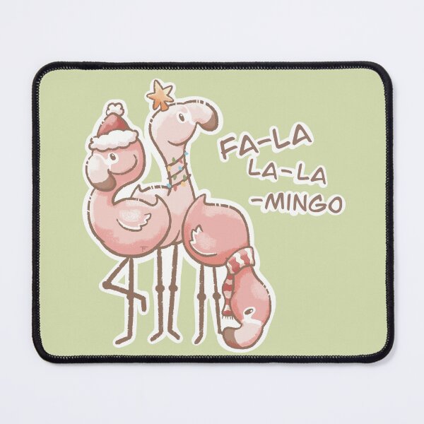 Item preview, Christmas Flamingos, Fa-la-la-la-mingo designed and sold by BeeAndClover.