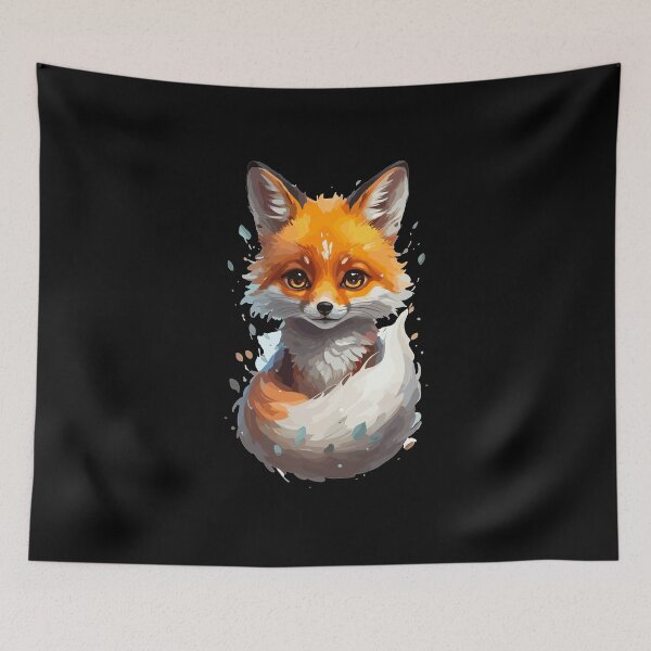 Item preview, Cute Kawaii Autumn Fox Illustration designed and sold by Art-Jiyuu.