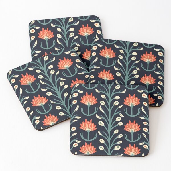 Artikelvorschau, Blumenmuster im Jugendstil entworfen und verkauft von Ellimade.