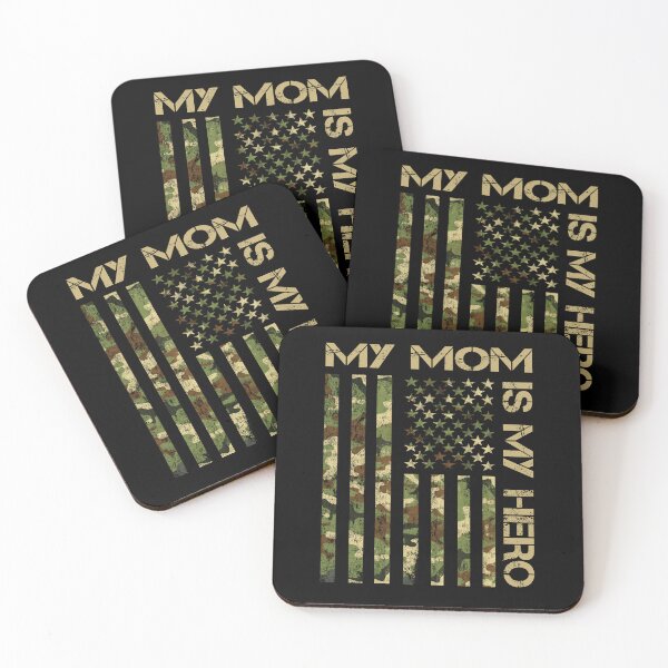 Item preview, My Mom Is My Hero Patriotic Christian Saying American Camo Flag designed and sold by Bad Kitty Designz.