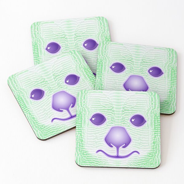 Item preview, Green Violet Animal Face designed and sold by EnchantArtCo.