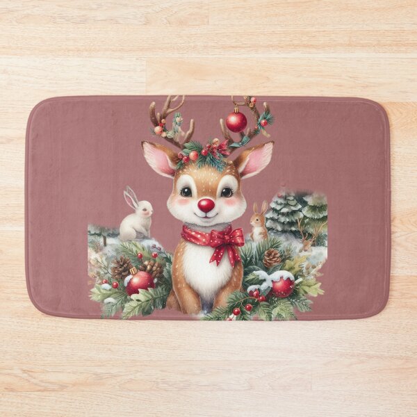 Item preview, Baby Reindeer Small Rudolf the Red Nose Reindeer | Cute Christmas Drawing Reindeer Digital Illustration designed and sold by FestivePalette.