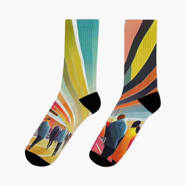 Item preview, Abstract Oil Painting - People at Station - New York City designed and sold by Hakina-Oh.