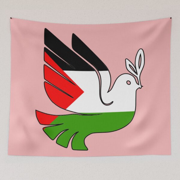 Item preview, Peace Dove Free Palestine Flag designed and sold by SpiroJo.