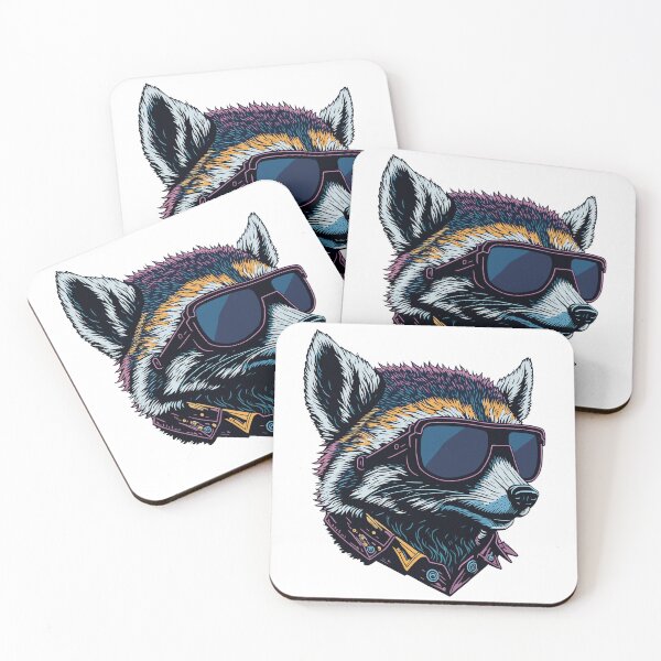 Item preview, Raccoon in trendy attire designed and sold by MamikonarsRB.