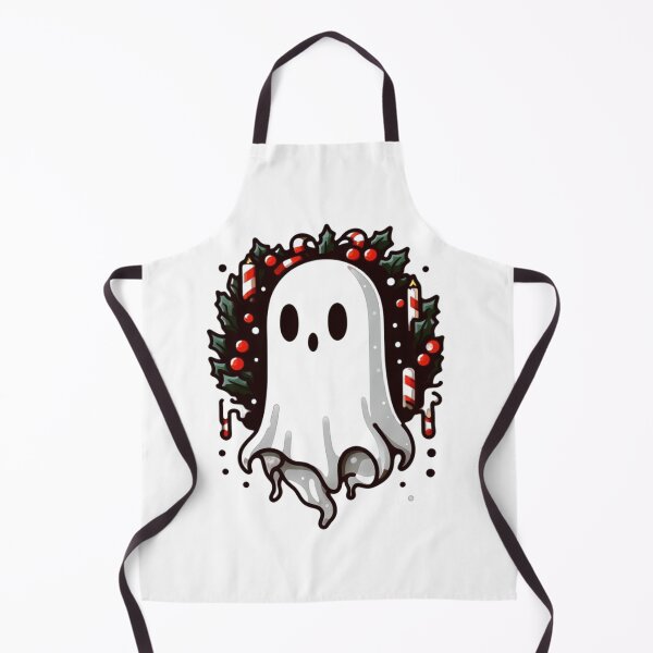 Item preview, Cute Christmas Ghost A Christmas Carol, Mistletoe Christmas Ghost with Santa Cap, Santa Claus Ghost Funny Cute Christmas Illustration designed and sold by FestivePalette.