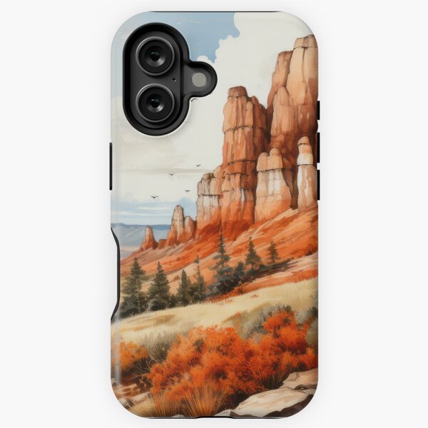 Item preview, Bryce Canyon, Utah Nature , watercolor, vintage, grunge style designed and sold by Kaurisdigital.