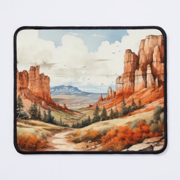 Item preview, Bryce Canyon, Utah Nature , watercolor, vintage, grunge style designed and sold by KaurisDigital.
