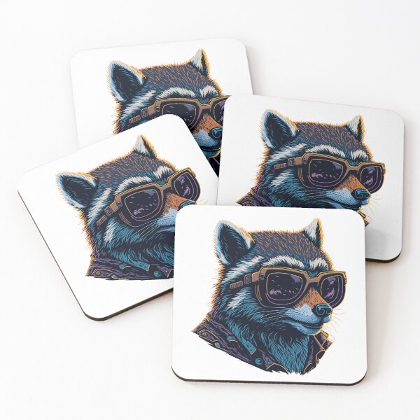 Item preview, Mapache genial con gafas de sol designed and sold by MamikonarsRB.