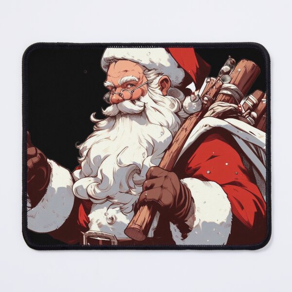 Item preview, Metalhead Santa Claus Hardcore Rock Tough Santa Christmas Drawing Santa Digital Illustration | Merry Christmas designed and sold by FestivePalette.